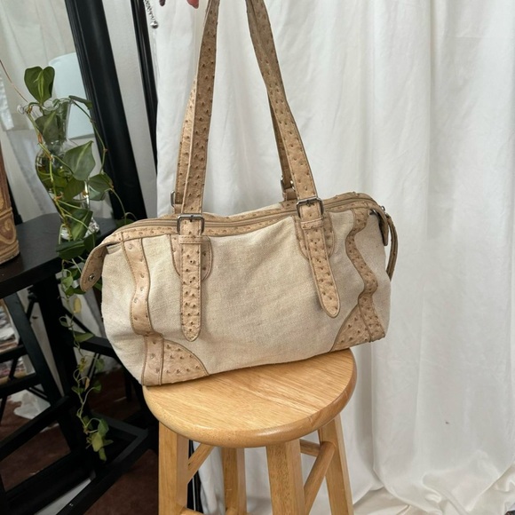 Merona ▪️ jute burlap barrel bag ▪️ shoulder purse - Picture 6 of 8